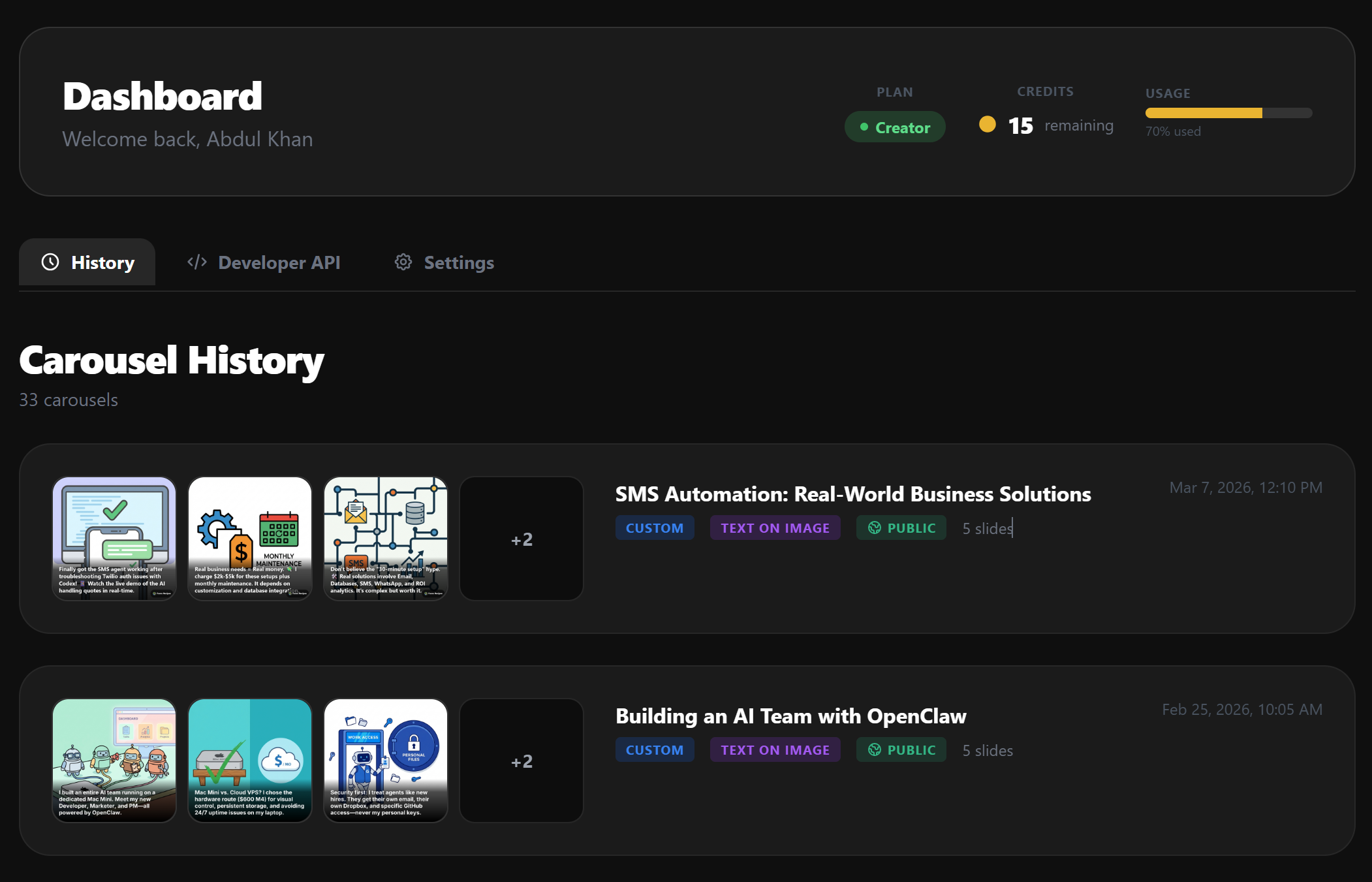 Carousel Studio - AI-Powered Social Media Carousel Creator